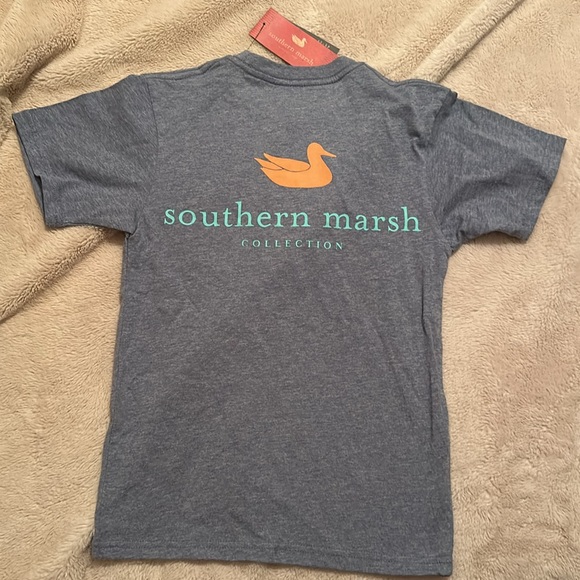 Weathered blue southern marsh tshirt. Youth size S - Picture 2 of 3